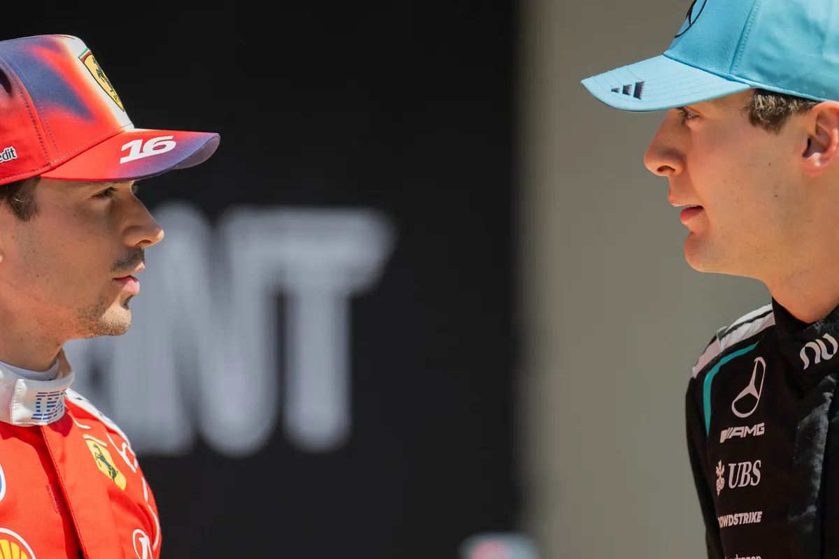 Mercedes Ferrari Leclerc Russell