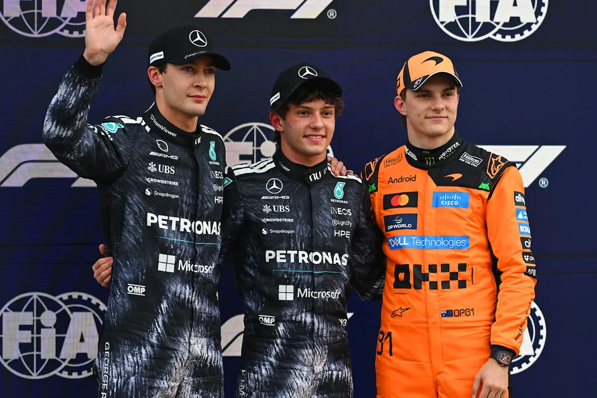 Oscar Piastri Kimi ANtonelli George Russell