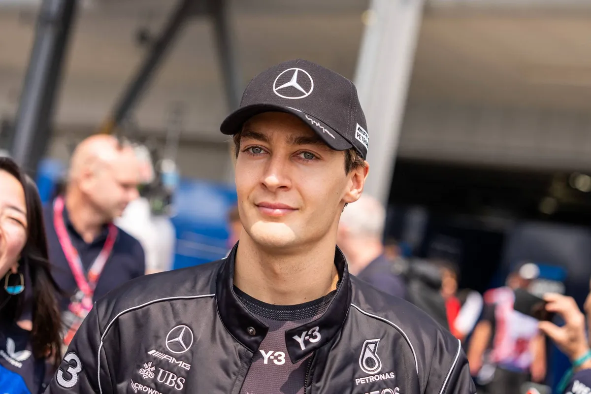 Mercedes-coureur George Russell tijdens 2026 GP Japan