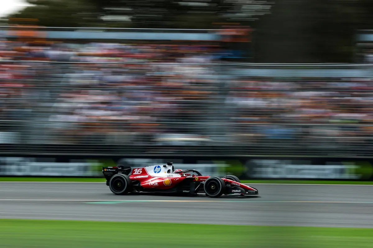 Charles Leclerc voor Ferrari tijdens de 2026 F1 GP Australië