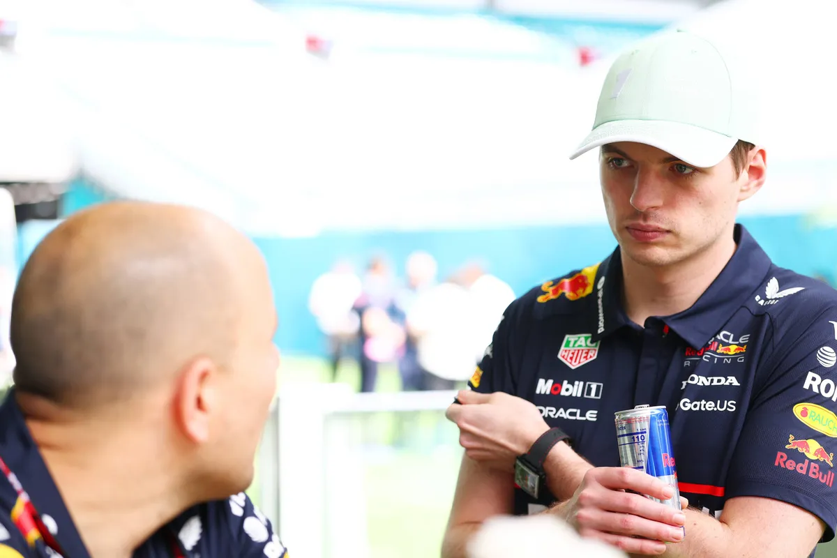 Max Verstappen en Gianpiero Lambiase GP Miami 2025 F1