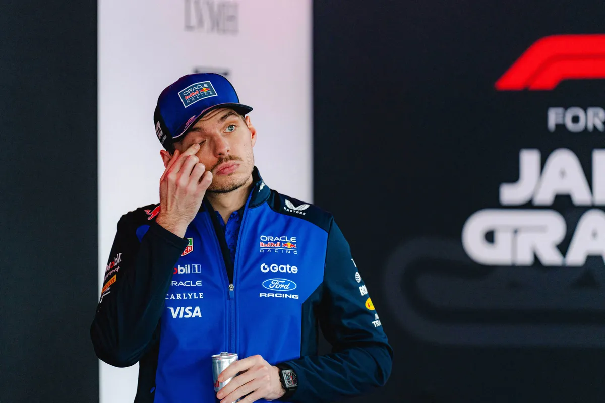 Red Bull-coureur Max Verstappen voor de 2026 F1 GP Japan