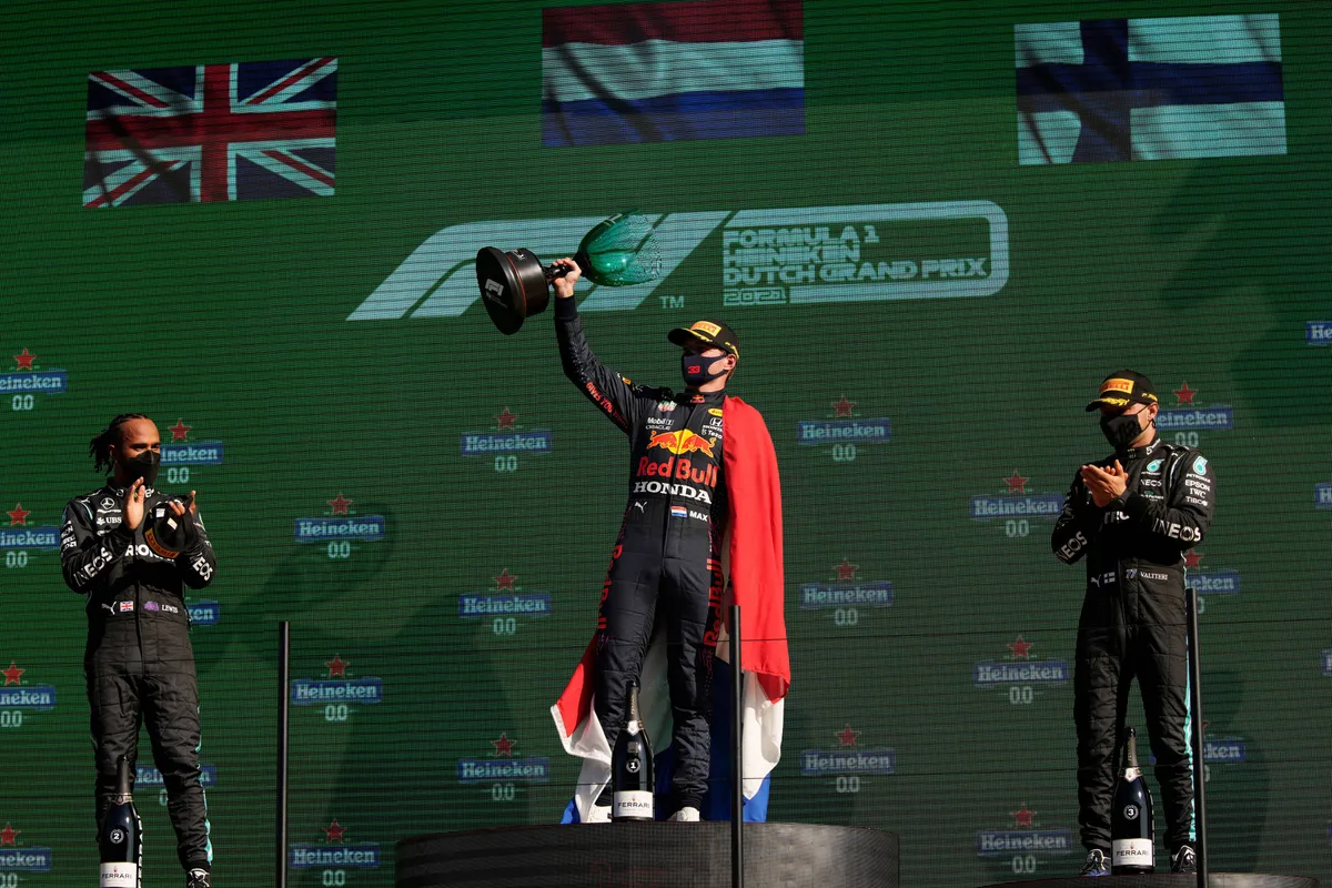 Max Verstappen Dutch GP 2021 Bottas Hamilton podium