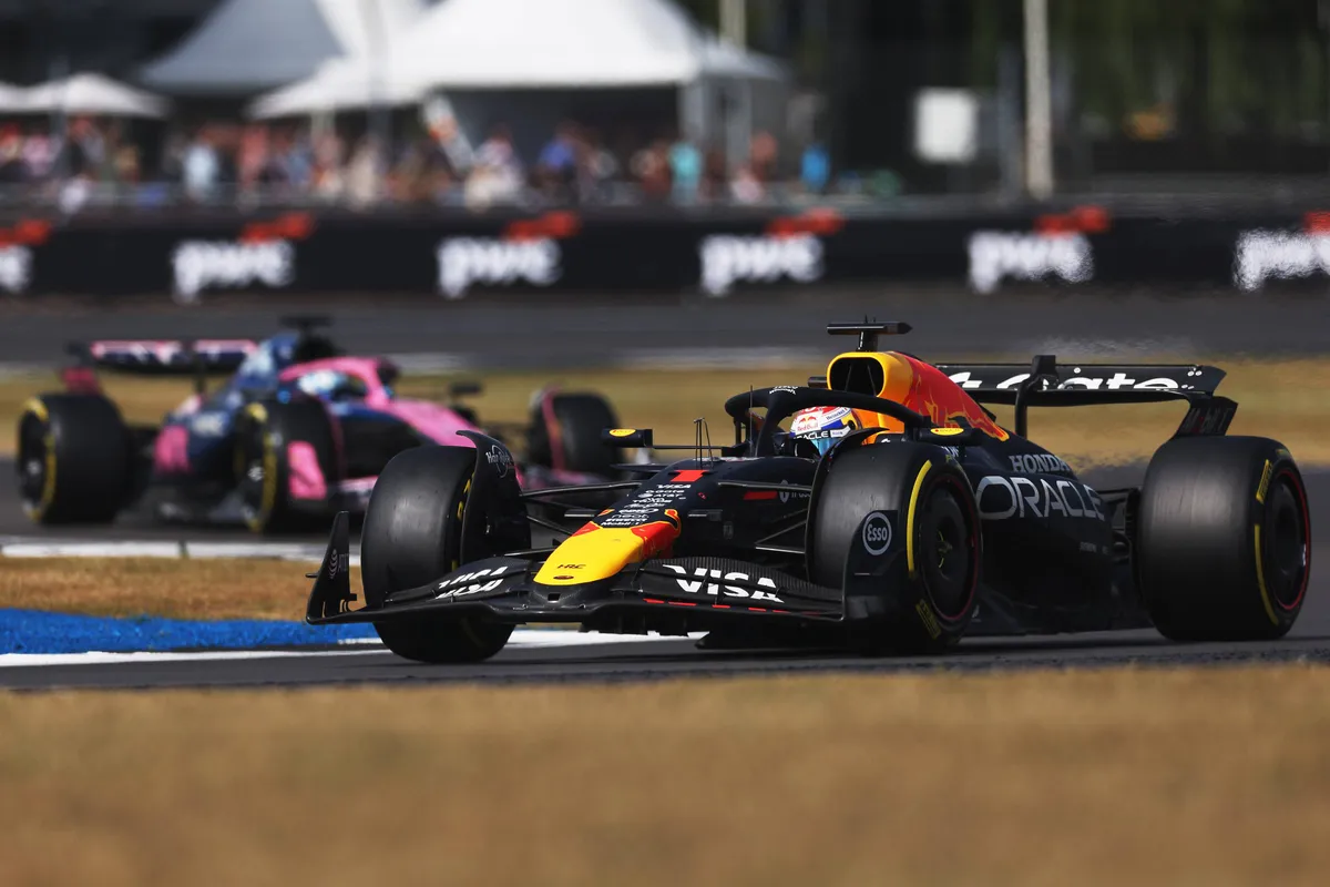 Max Verstappen tijdens F1 Grand Prix van Engeland in 2025