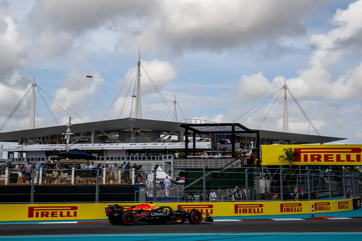 Max Verstappen voor Red Bull in Miami 2025