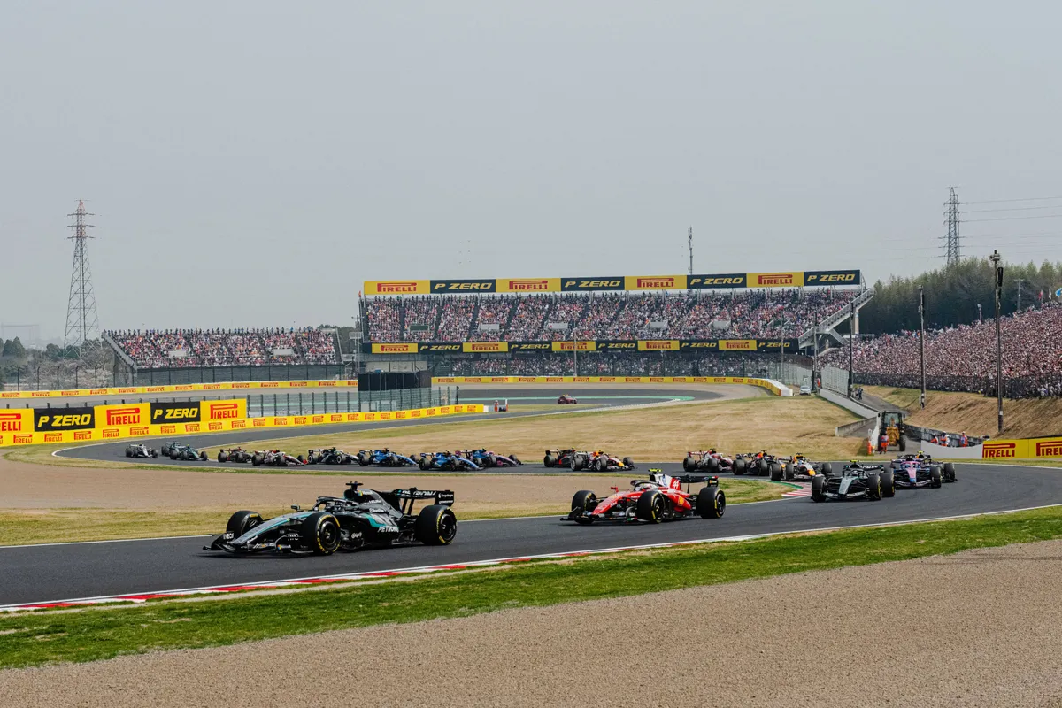 De start van de 2026 F1 GP Japan