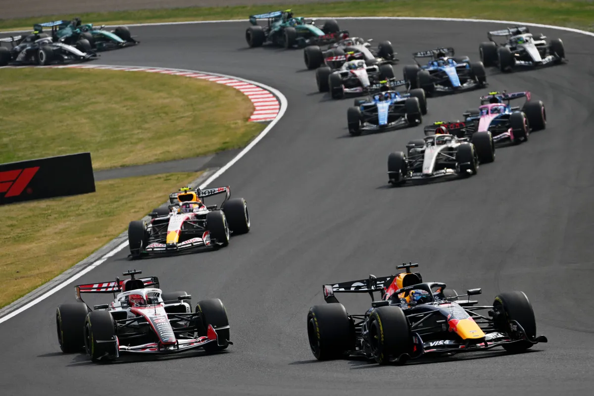 De start van de F1-race in Japan in 2026