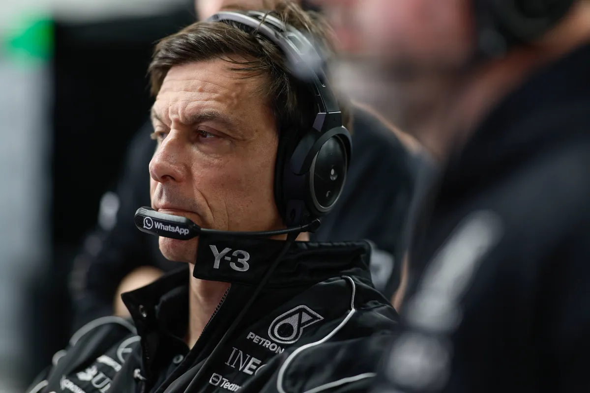 Mercedes-baas Toto Wolff tijdens 2026 GP Japan