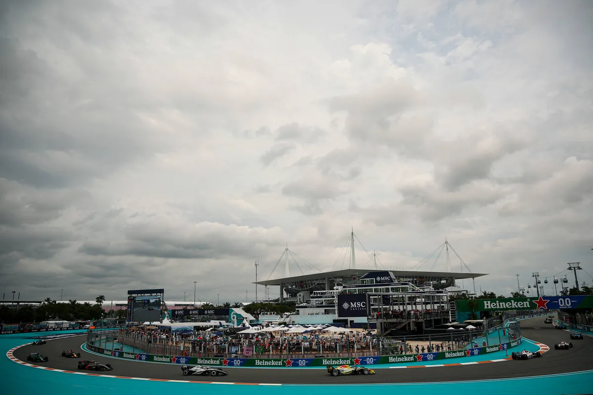 Een shot van bocht zeven tijdens de F1 Grand Prix van Miami in 2026