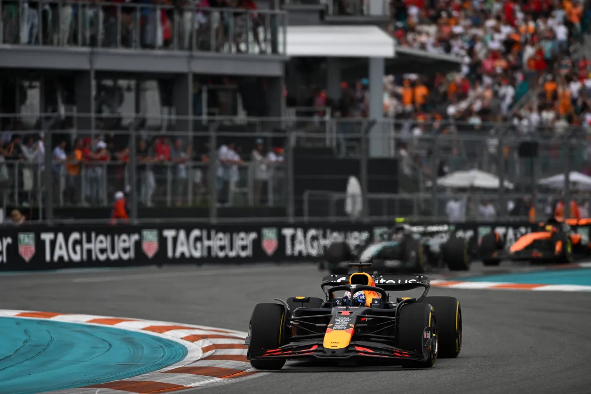 Max Verstappen tijdens de 2025 F1 GP Miami