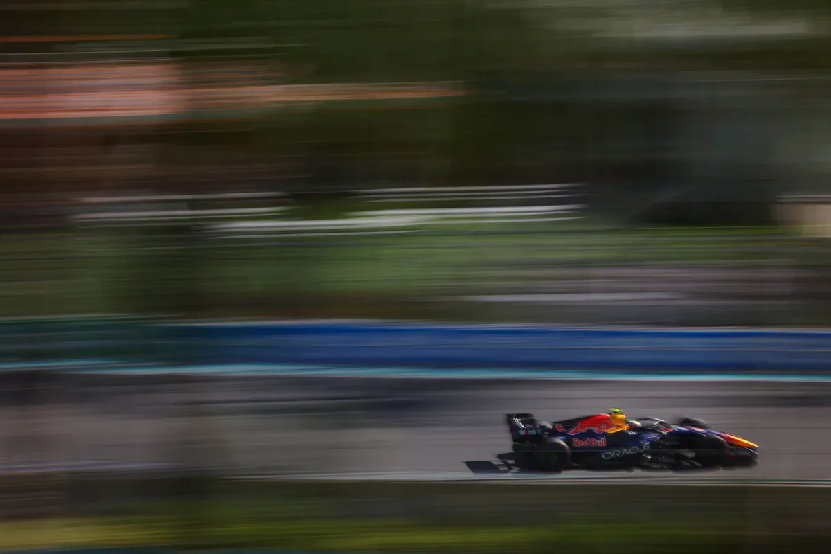 Isack Hadjar voor Red Bull in Miami in 2026