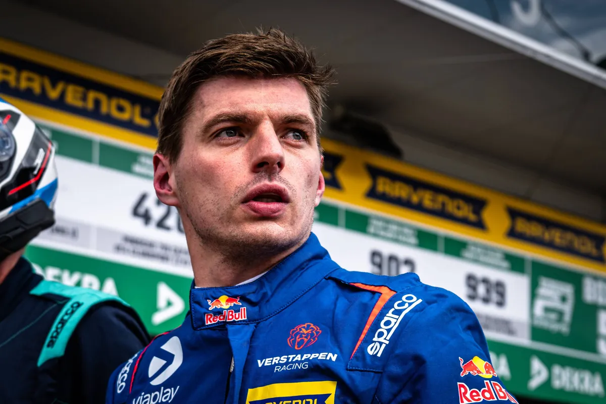 Max Verstappen na de kwalificatie op vrijdag op de Nürburgring