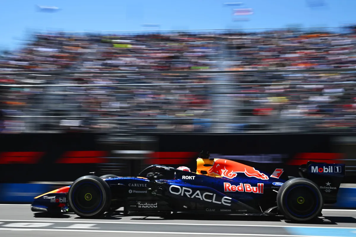 Max Verstappen tijdens VT1 voor de GP van Canada