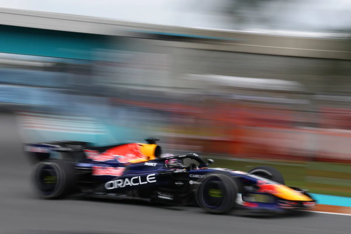 De RB22 van Max Verstappen tijdens 2026 F1 GP Miami