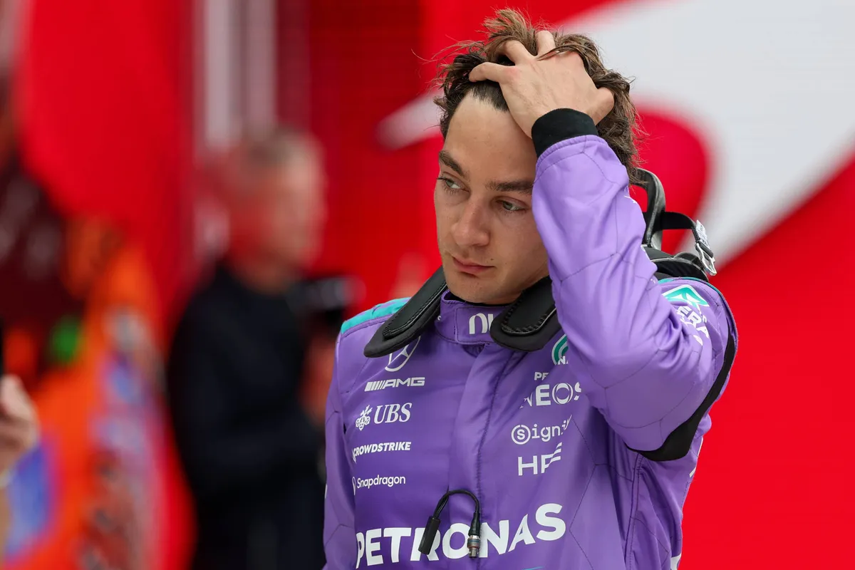 Mercedes-coureur George Russell na 2026 GP Miami