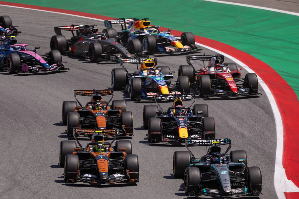 De start van de Formule 1-race in Barcelona