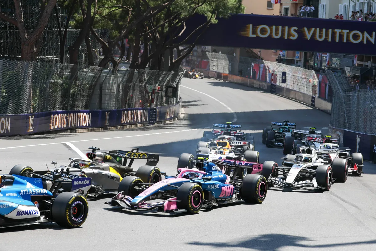 De start van de F1-race in Monaco in 2026