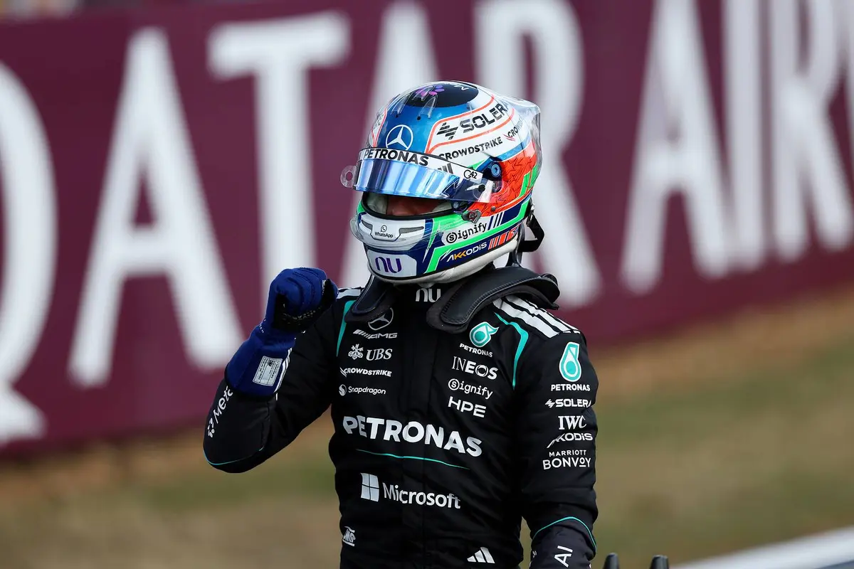 Kimi Antonelli na zijn pole position voor de F1 Grand Prix van Groot-Brittannië (2026)