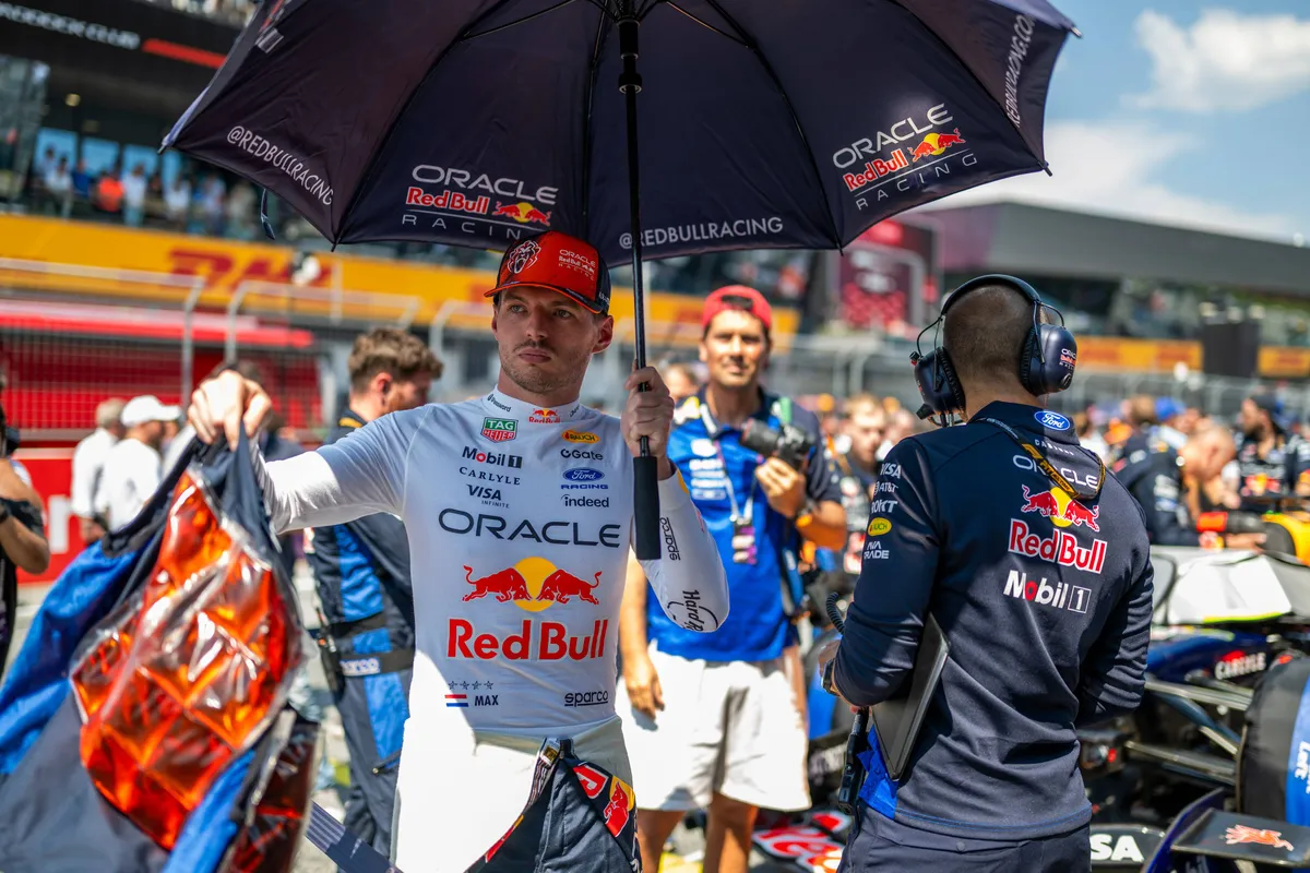 Max Verstappen op de grid in Oostenrijk
