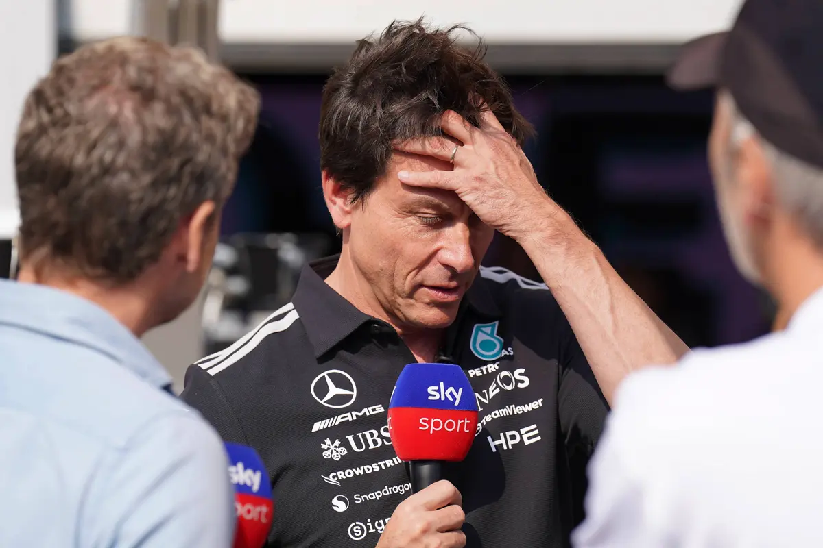 Toto Wolff in gesprek met Sky Sports F1 na afloop van de F1 Grand Prix van België in 2026