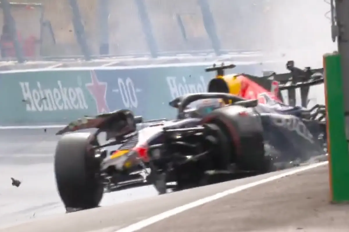 De crash van Max Verstappen op Circuit Zandvoort
