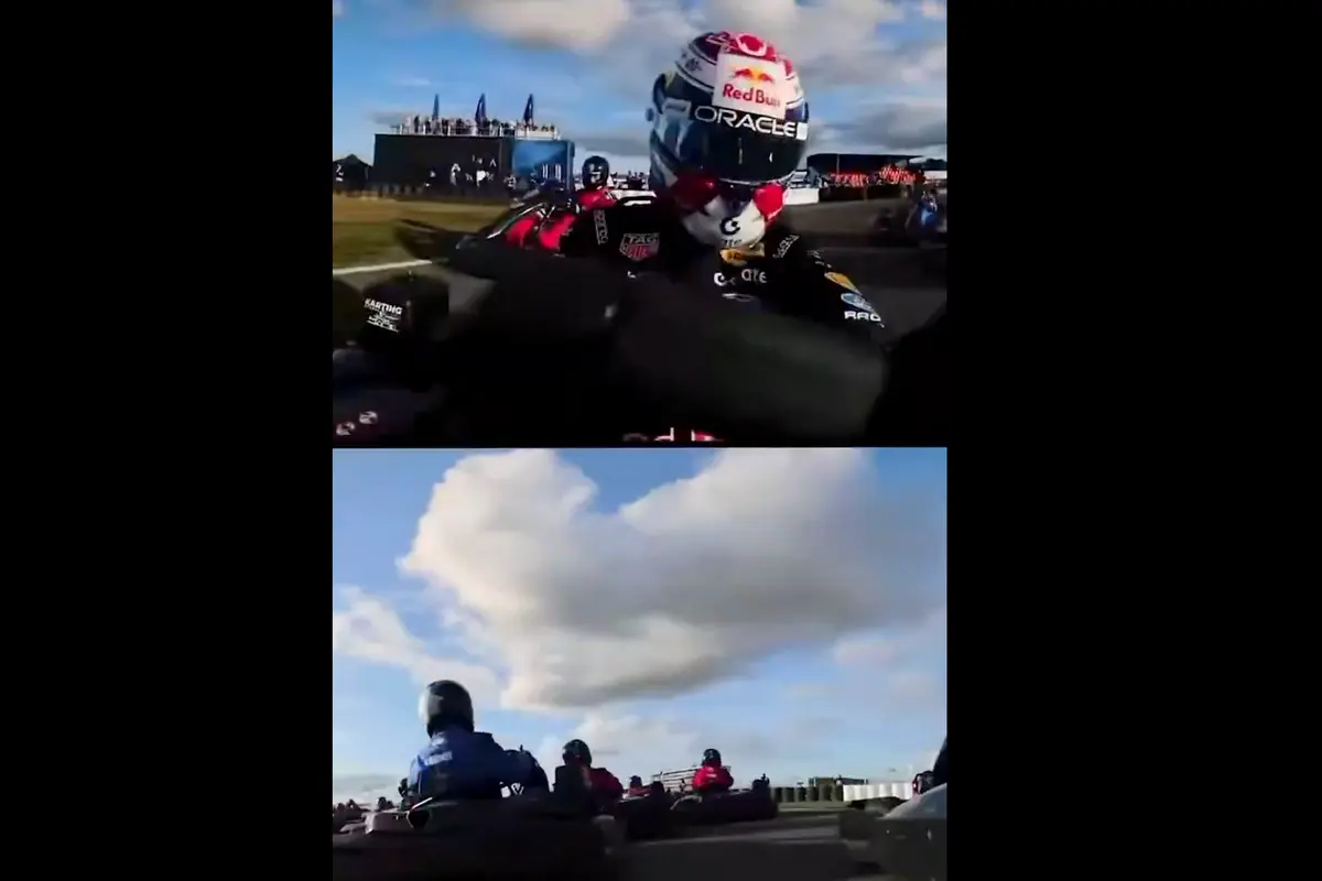 De on-board beelden van de eerste kartronde van Max Verstappen