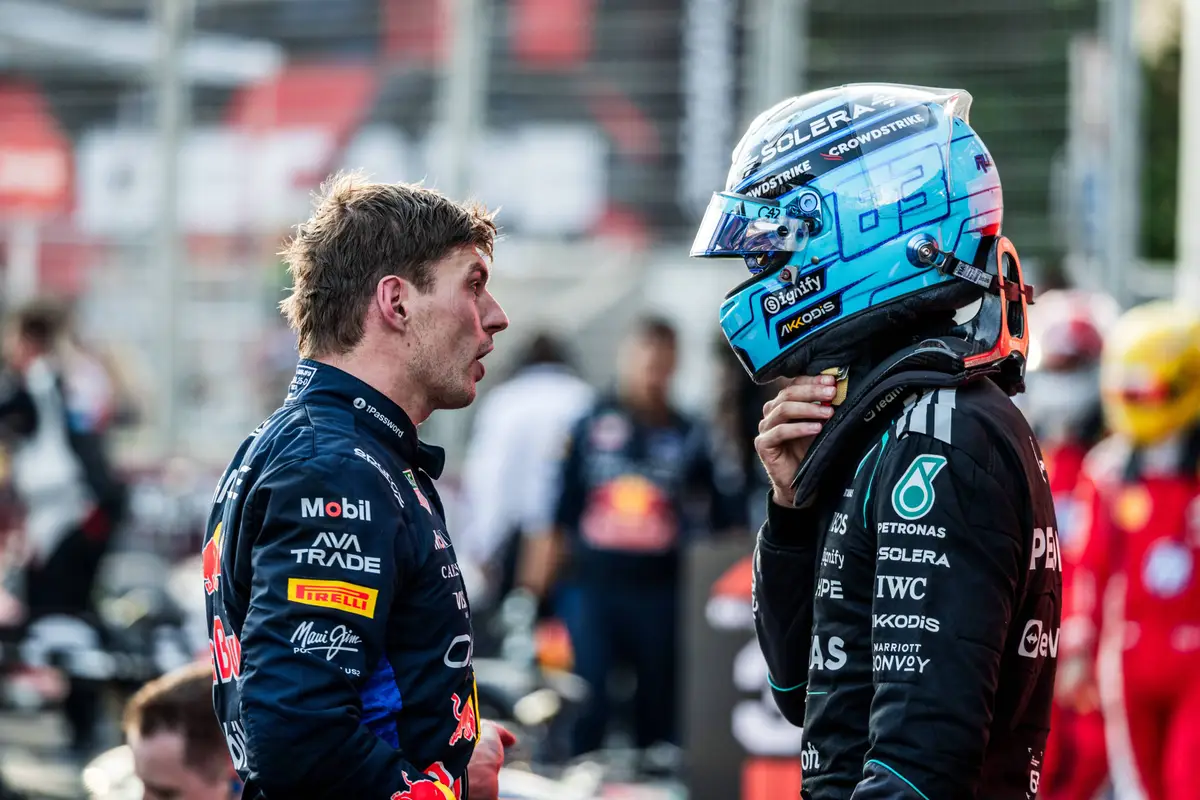George Russell heeft een zéér bijzondere mening over Max Verstappen