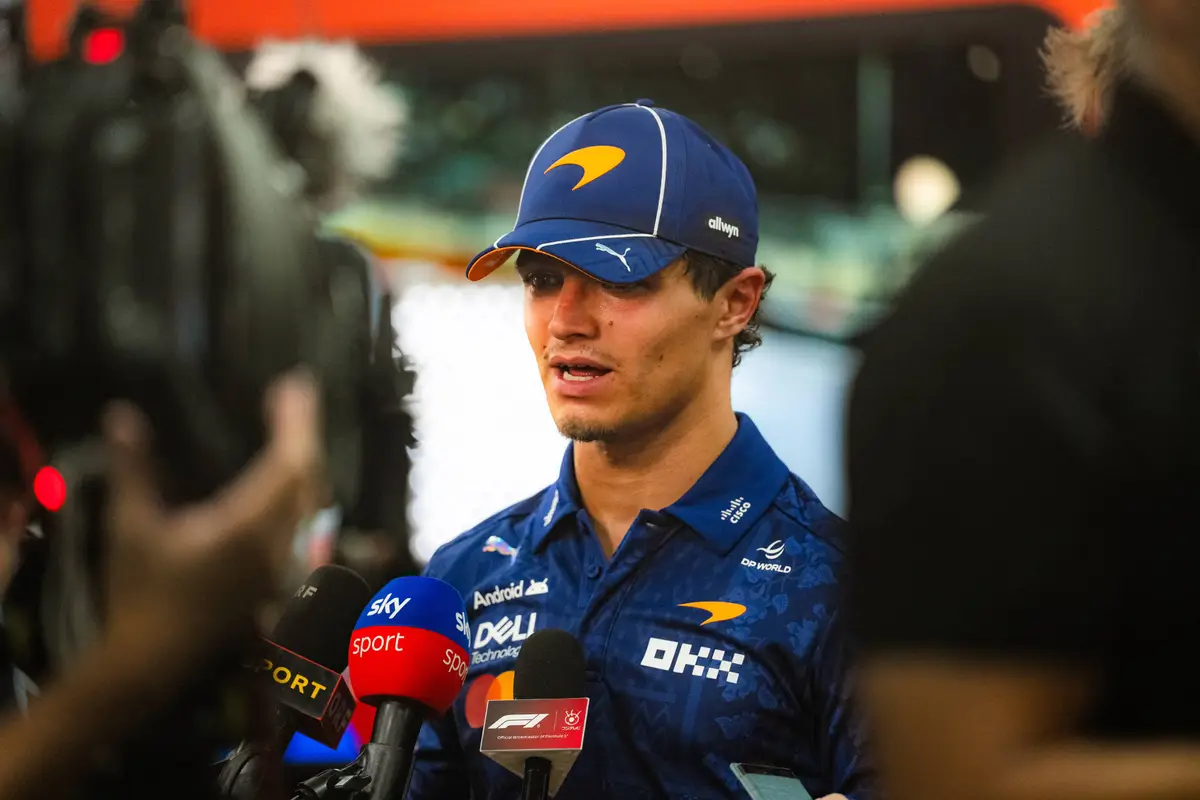 McLaren-coureur Lando Norris na de race in Singapore in 2026