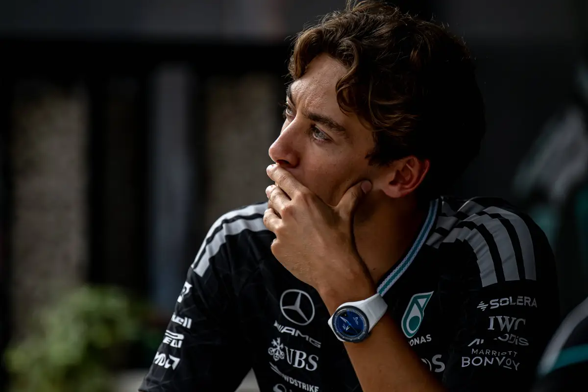 Mercedes-coureur George Russell gaat het erg warm krijgen tijdens de race in Maleisië