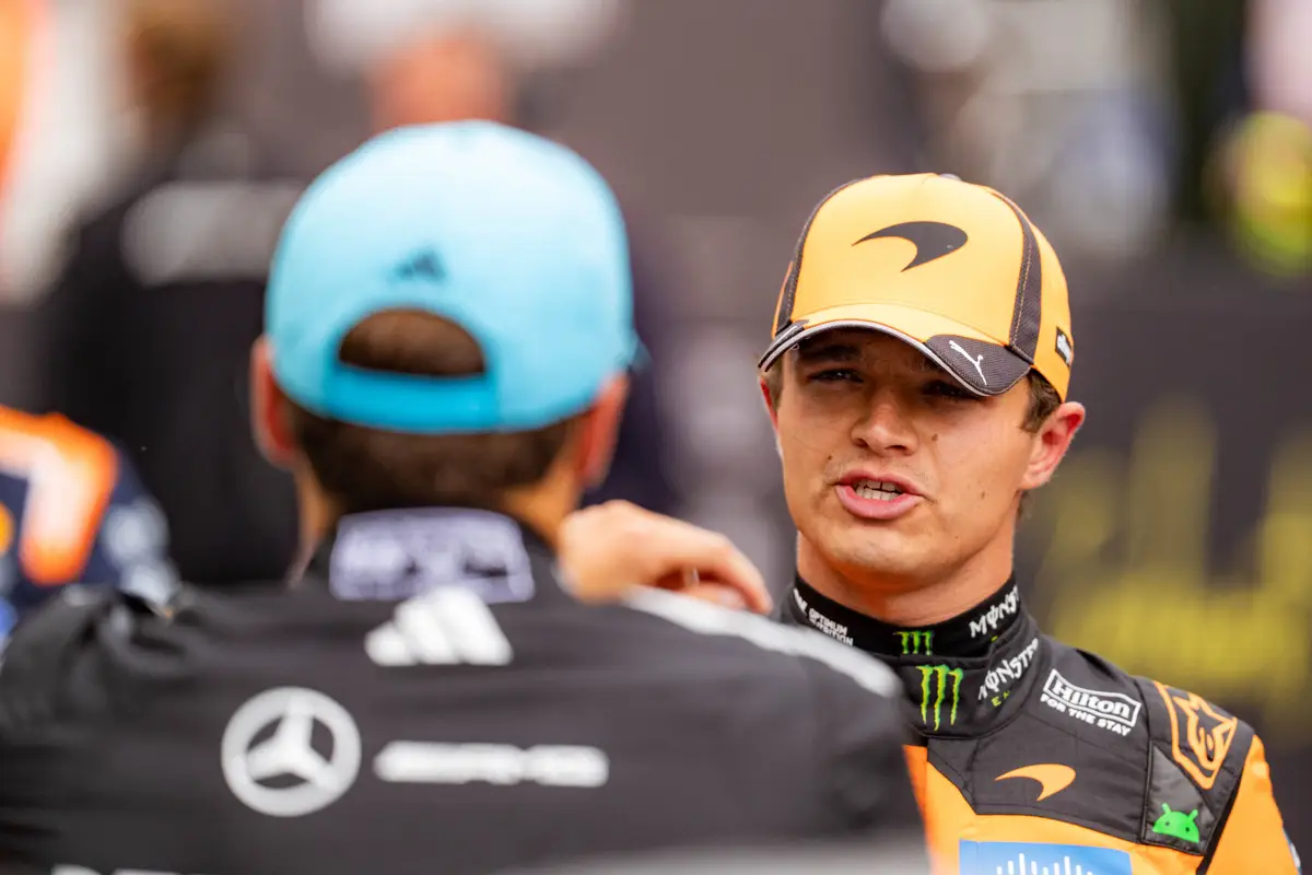 George Russell en Lando Norris reageren op de vermeende Red Bull-test