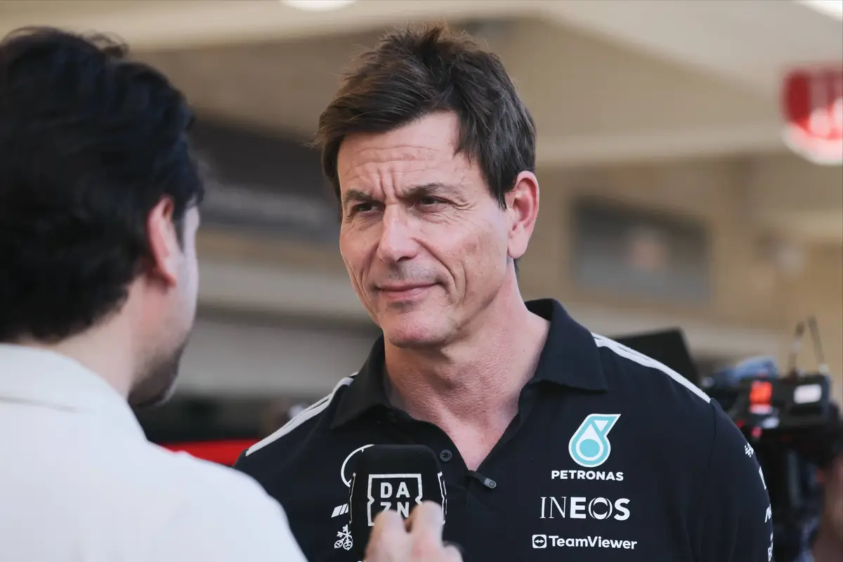 Mercedes-baas Toto Wolff in gesprek met DAZN na de race in Austin