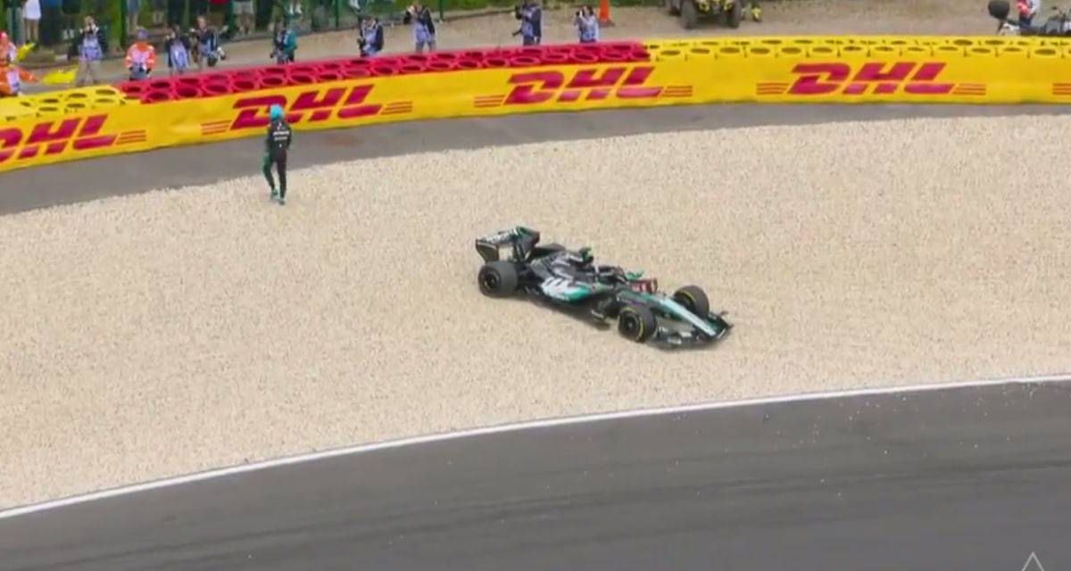 Russell's Belgian GP ends on the opening lap after contact with Hamilton