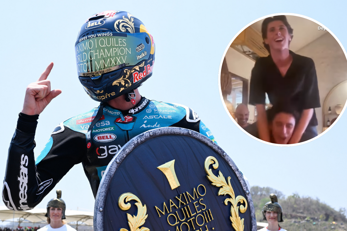 Marc Marquez celebrates in style as footage emerges from championship party