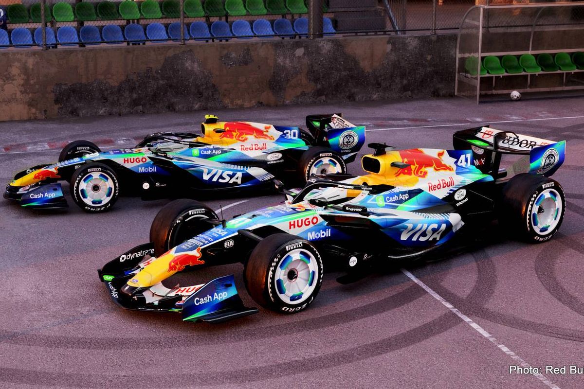 Racing Bulls fired up for Barcelona with FIFA World Cup inspired Formula 1 livery