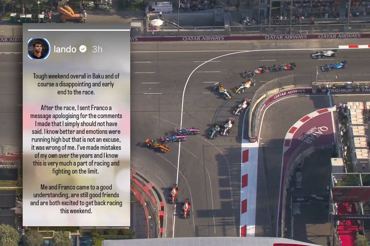Lando Norris apologises for "ban Franco Colapinto" comments after Azerbaijan Grand Prix