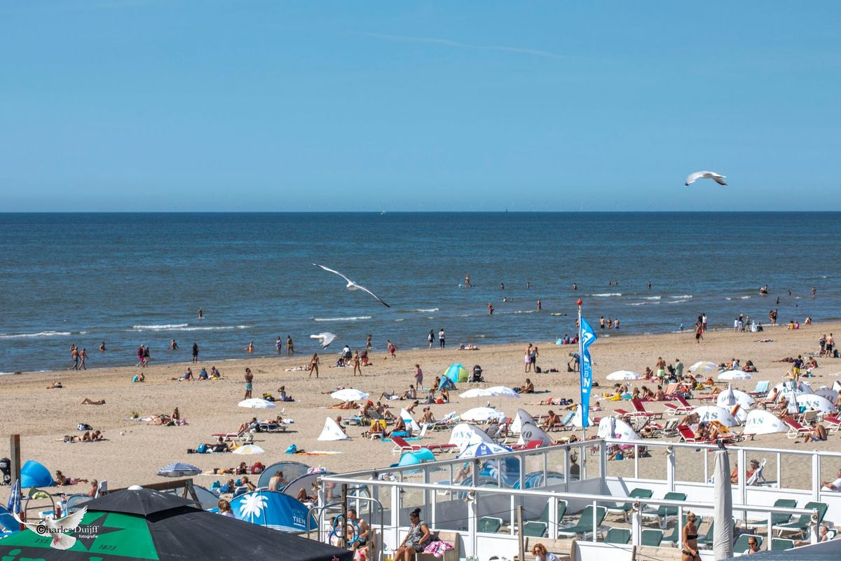 Zee nog nooit zo warm in midden juli