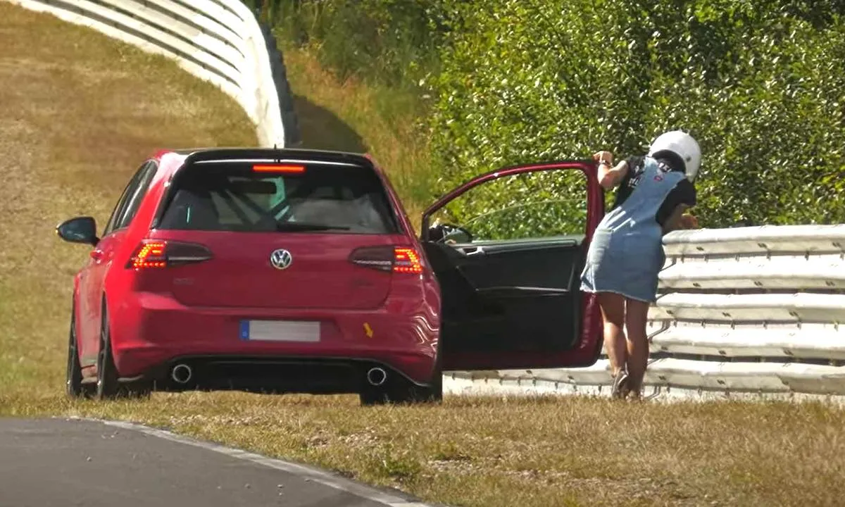 Volkswagen Golf GTI gaat nét iets te hard over de Nürburgring