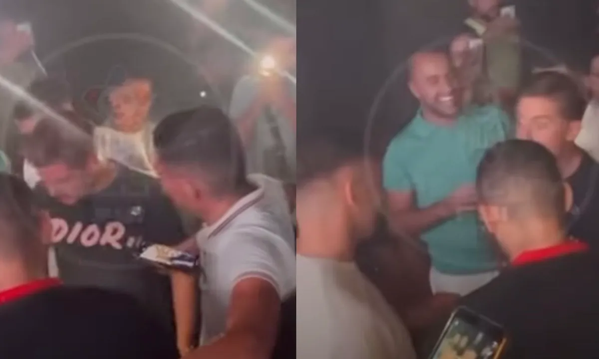 Staat Lil' Kleine hier keihard te snuiven in de club?
