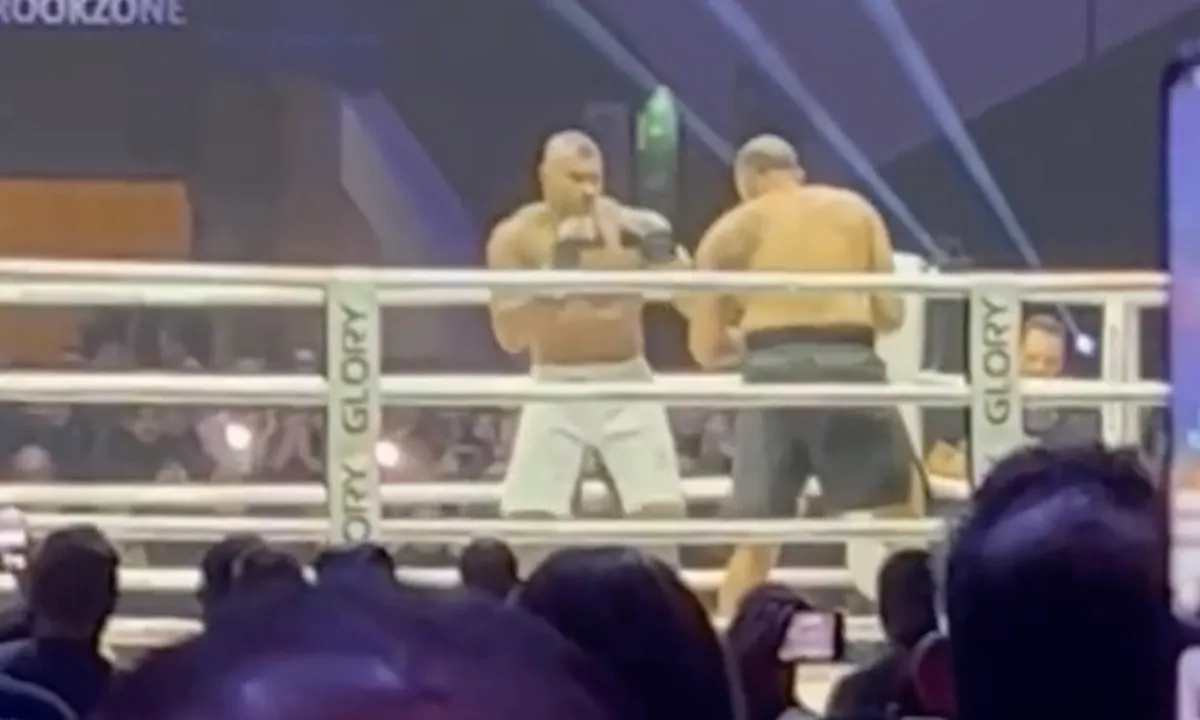 Alistair Overeem slaat het licht uit de ogen van Badr Hari