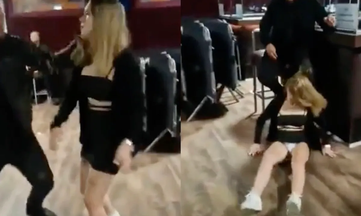 Vrouw met agressieprobleem wordt keihard tegen de grond gemept