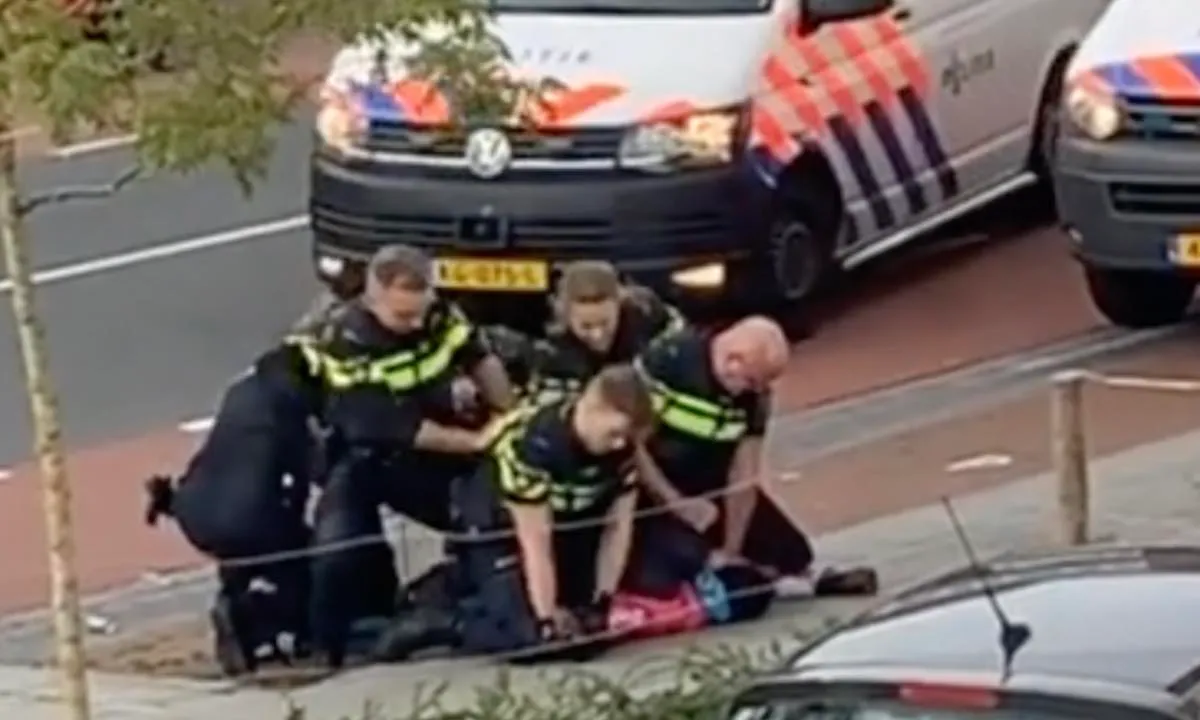 Flink-bezorger wordt flink hardhandig opgepakt