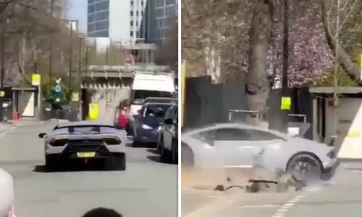 Opschepper rijdt Lamborghini Huracán compléét naar de gallemiezen