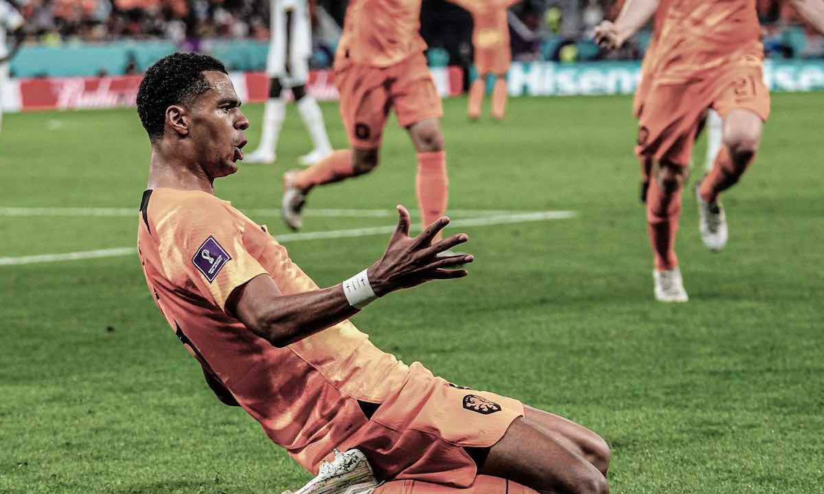 WK Voetbal: zo scoorde Gakpo de eerste goal voor Nederland