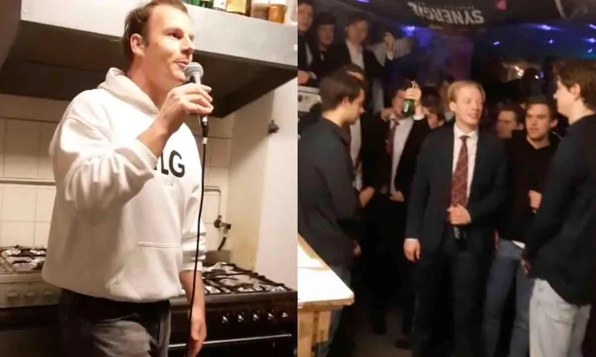 Rapper Sjors laat zien dat hij de allergrootste is met optreden in studentenhuis