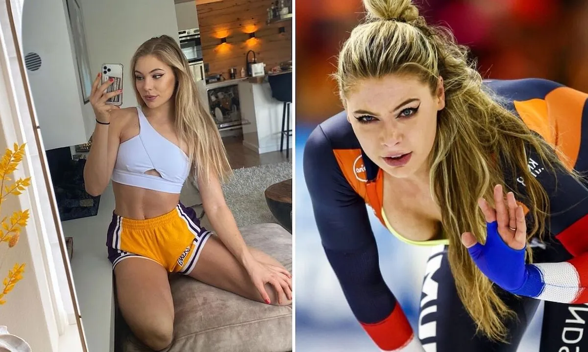 Jutta Leerdam zit een potje te zoenen met Jake Paul