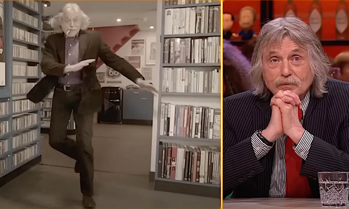Johan Derksen gaat helemaal los in nieuwe clip van John de Bever