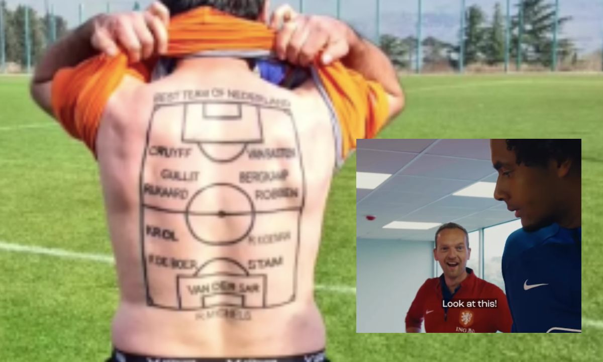 Georgiër tatooëert Nederlands elftal op rug: reacties van Jong Oranje