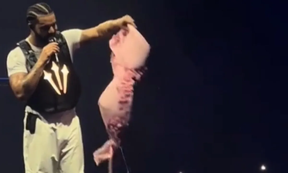 Drake krijgt BH toegeworpen van absurd formaat: 'aliens bestaan'