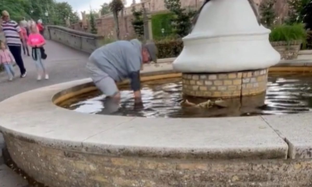 Bezoeker Efteling probeert complete wensput leeg te roven (video)