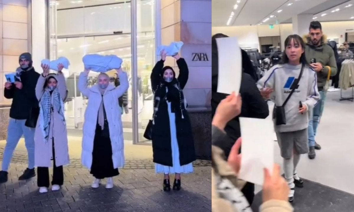 VIDEO: Zara bestormd door demonstranten na controversiële campagnefoto's
